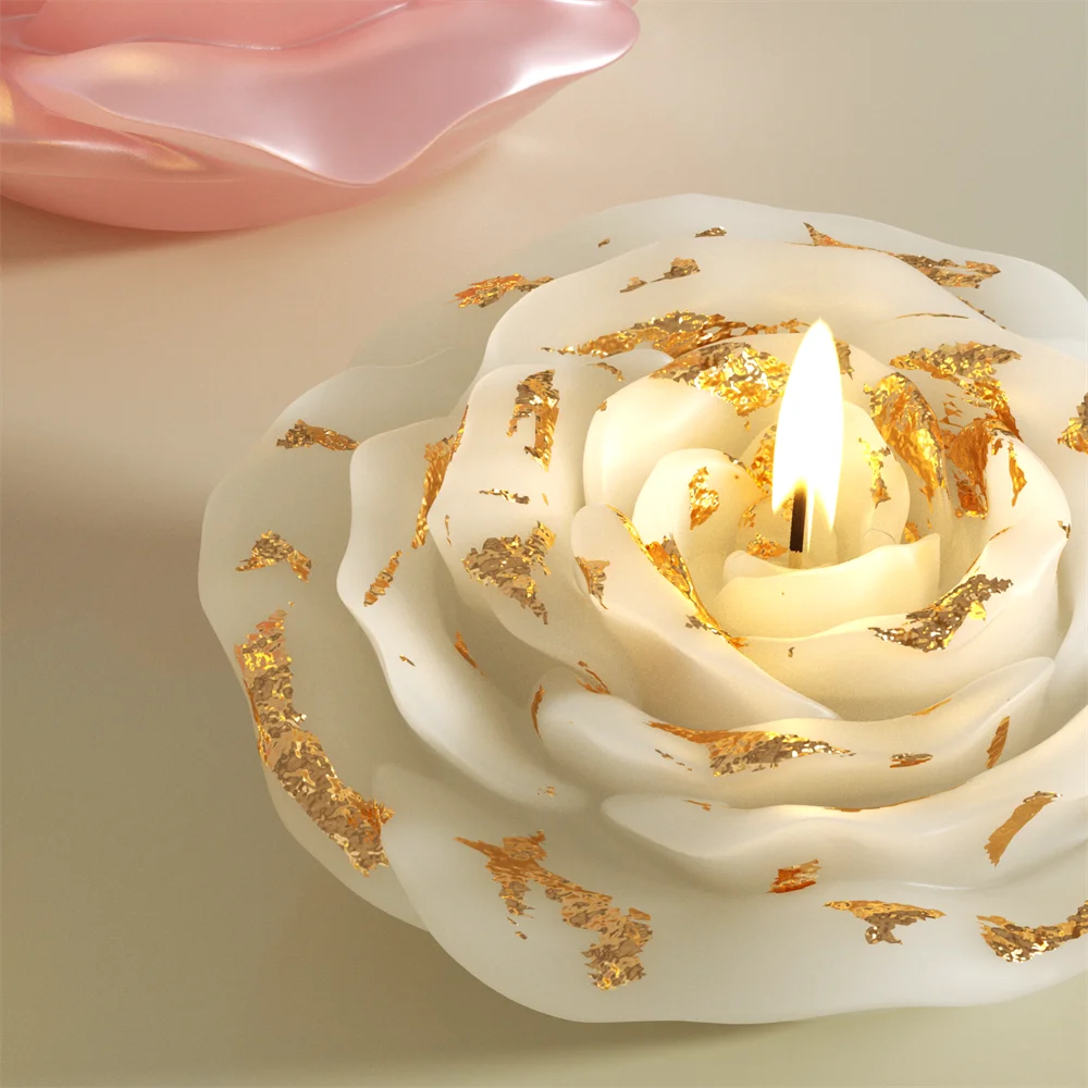 Rose Candle Molds Aromatic Candles Silicone Mould DIY Handmade Craft Gift Home Decoration
