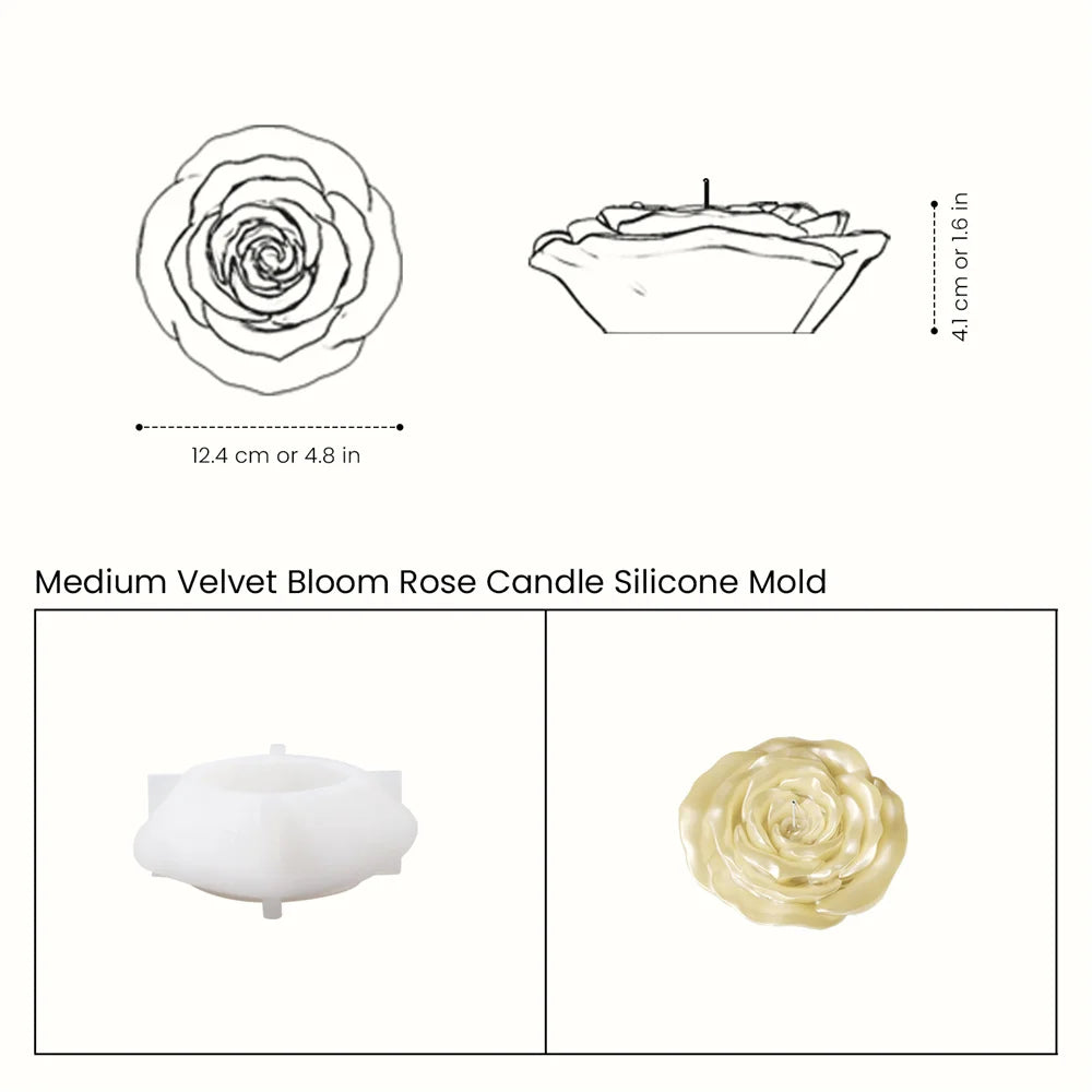 Rose Candle Molds Aromatic Candles Silicone Mould DIY Handmade Craft Gift Home Decoration