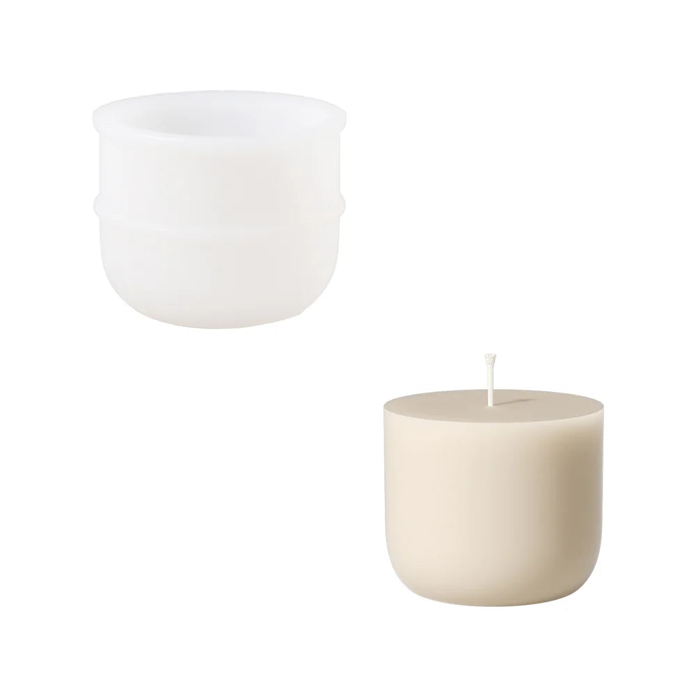 9oz Candle Jar Mold and Candle Refill Mold Handmade Cement Candle Vessel Mould with Sustainable Refill  Mould