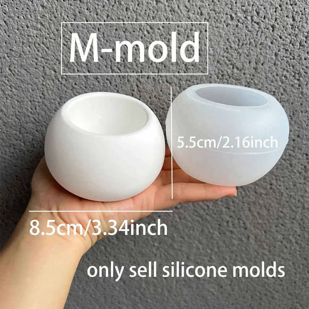 Wine Glass Shaped Candle Vessel Mould DIY Concrete Pot Molds, Succulent Potted Pot Plaster Mold,Candle Holder Cement Mould