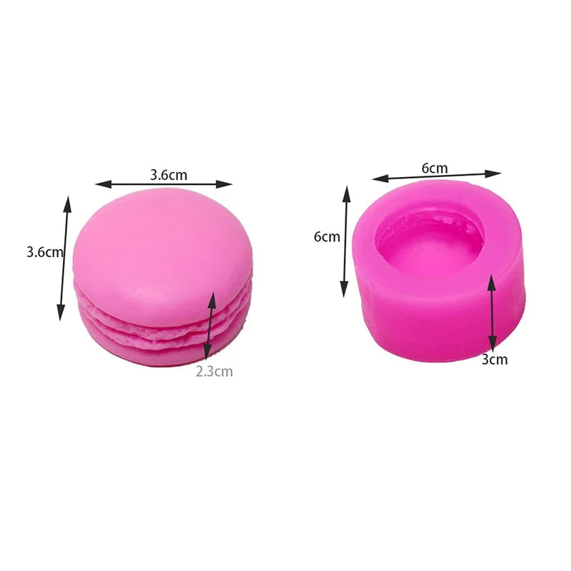 Macarone Candle Silicone Mold Scented Candles Soap Chocolate Dessert Mold for Baking And Candle Making Home Crafts Handmade Gift