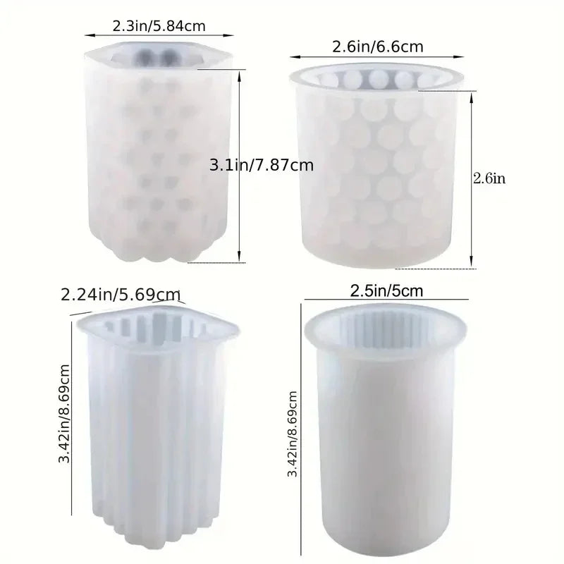 DIY Cylinder Candle Mold Silicone Candle Mold Silicone Handmade Soap Molds Cake Resin Molds 3D Art Wax Candle