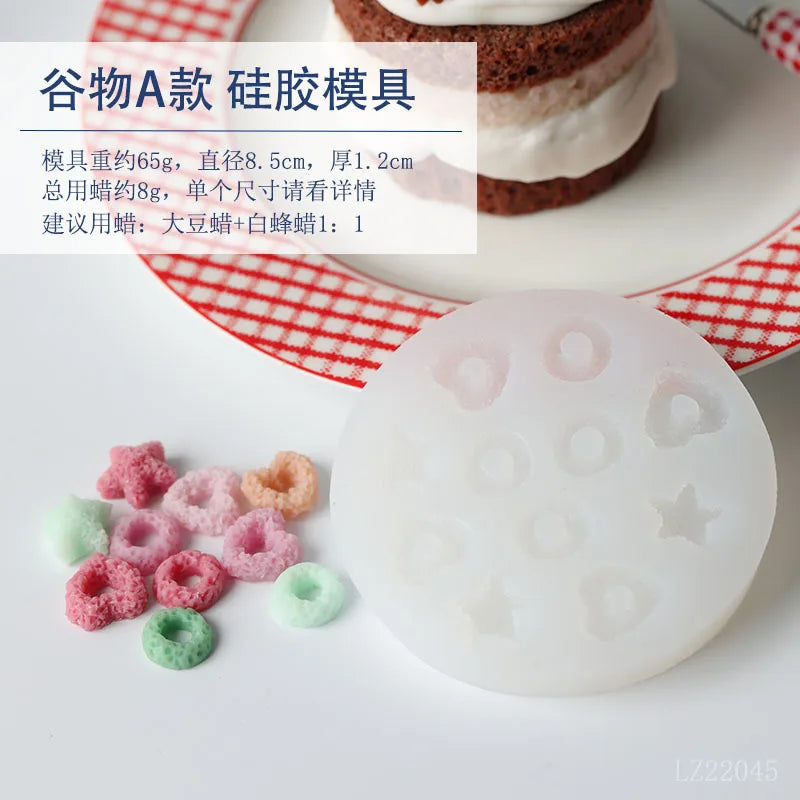 Emulational Cornmeal Candle Silicone Mold Fondant Baking Mould Candy Cake Biscuit Making Tools Kitchen Supplies Candle Moulds