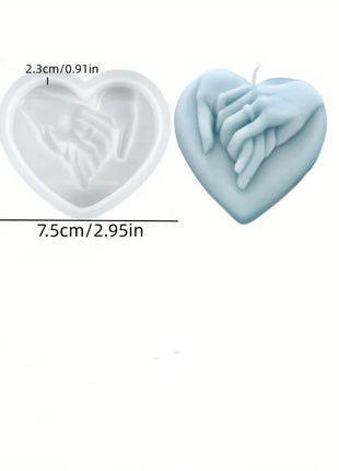 3D Heart-Shaped Silicone Candle Molds - Perfect for DIY Proposal, Valentine's Day, Aromatherapy Wax, Homemade Soap