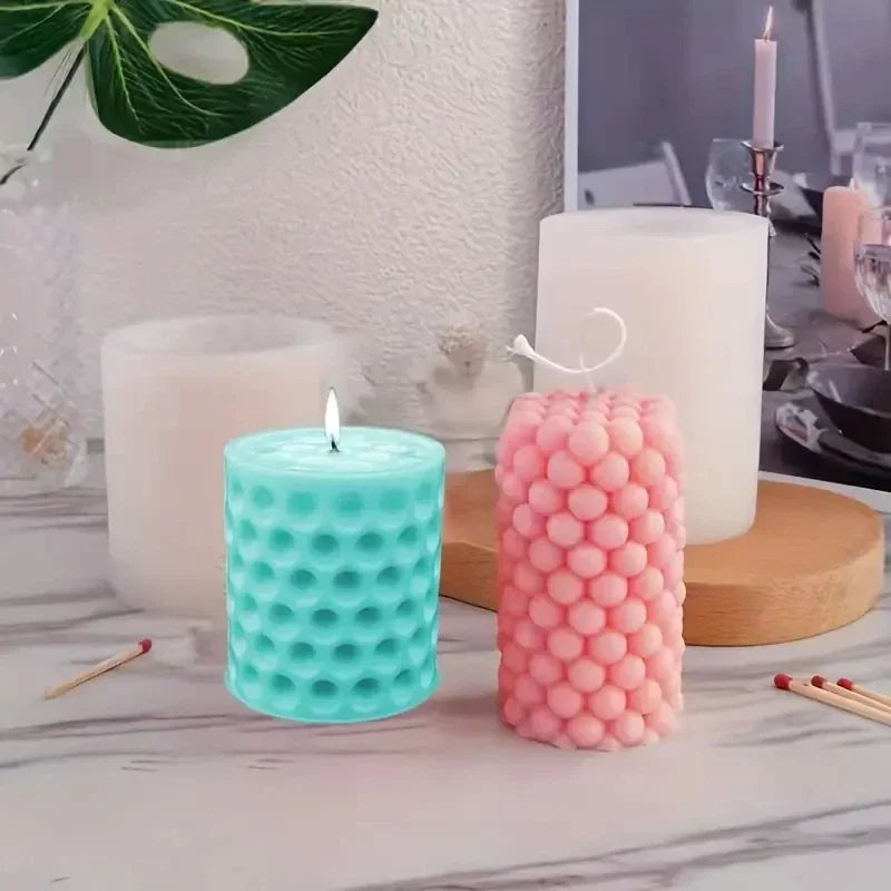 DIY Cylinder Candle Mold Silicone Candle Mold Silicone Handmade Soap Molds Cake Resin Molds 3D Art Wax Candle