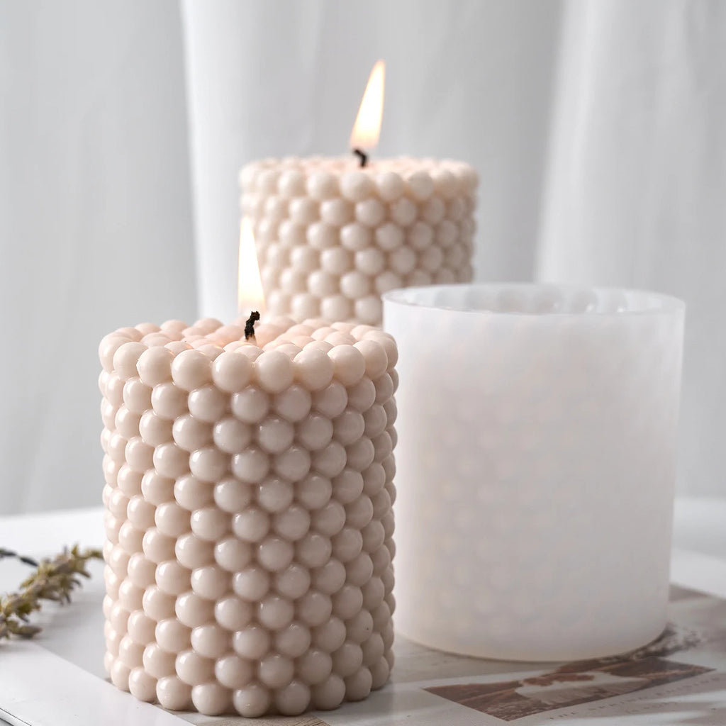 3D Cylinder Shape Candle Silicone Mold Scented Candle Craft Gift Making Wax Molds DIY Epoxy Resin Plaster Soap Casting Mould