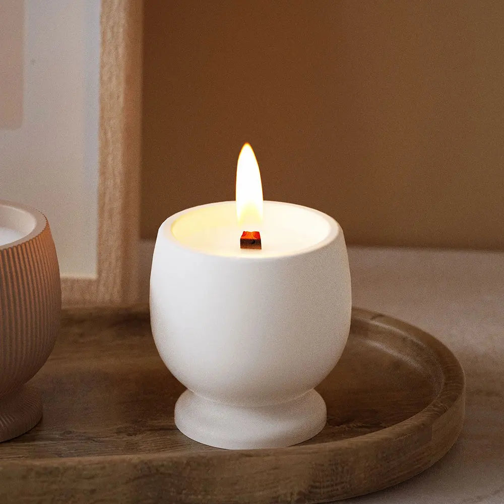 Wine Glass Shaped Candle Vessel Mould DIY Concrete Pot Molds, Succulent Potted Pot Plaster Mold,Candle Holder Cement Mould