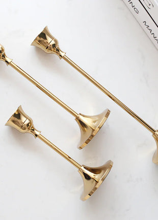 Elegant Vintage Gold Candle Holder