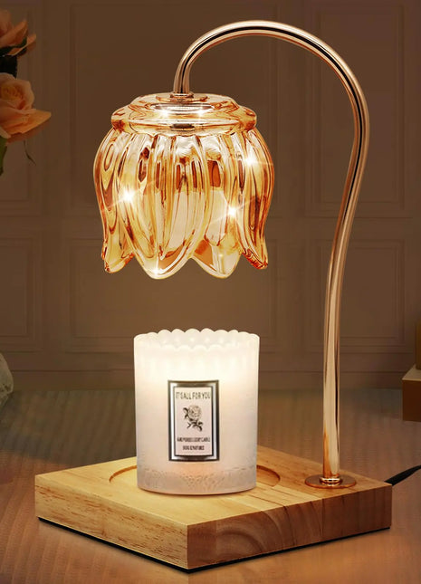 ECO-WILL Candle Warmer Lamp with Timer Electric Wax Warmer Light with 2 Bulbs Dimmable Bedroom Candle Heater Melt Lamp for Scented Jar Candles New Home Decor House Warming Gifts for Mom