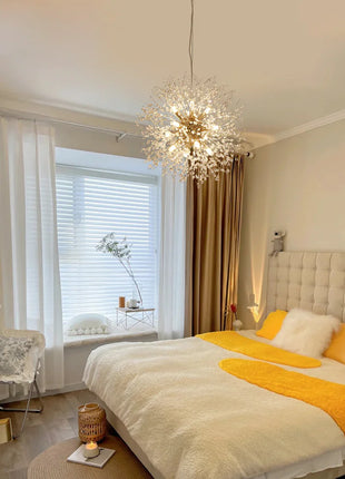 Creative Crystal Dandelion Chandelier for Living Room