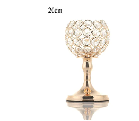 Gold-Plated European Candle Holder for Weddings and Hotels