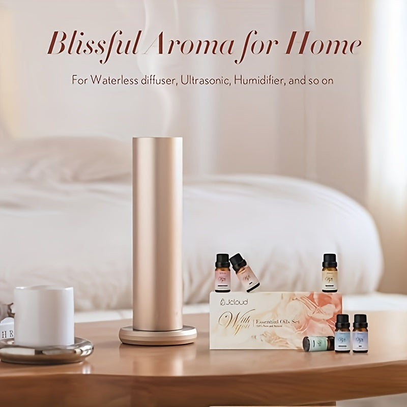Essential Oil Set For Diffuser | Gift Set Of 6 Premium Essential Oils For Diffusers For Home, Pure Aromatherapy Diffuser Oils, Home Luxury & Hotel Scents - 6x0.34 oz