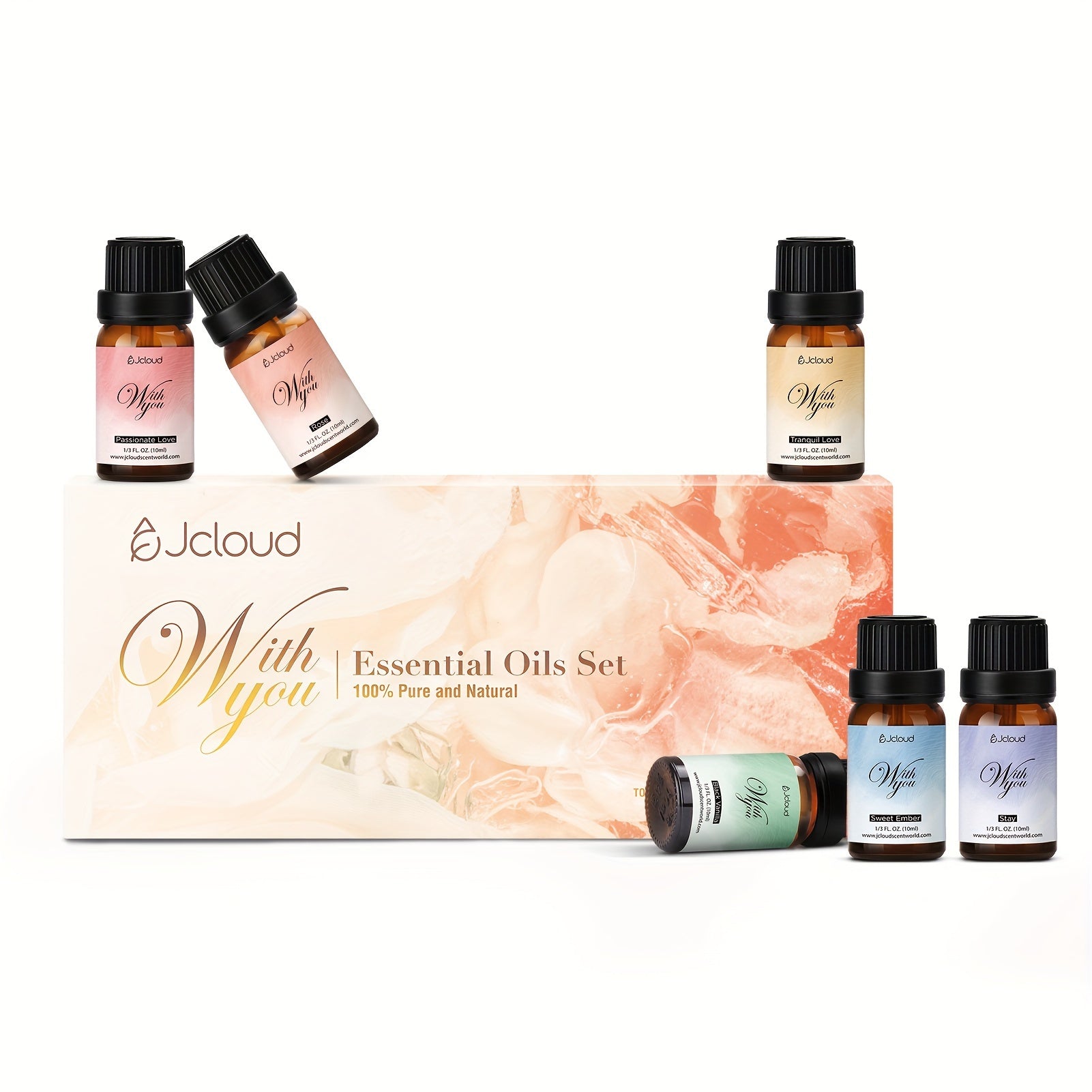 Essential Oil Set For Diffuser | Gift Set Of 6 Premium Essential Oils For Diffusers For Home, Pure Aromatherapy Diffuser Oils, Home Luxury & Hotel Scents - 6x0.34 oz