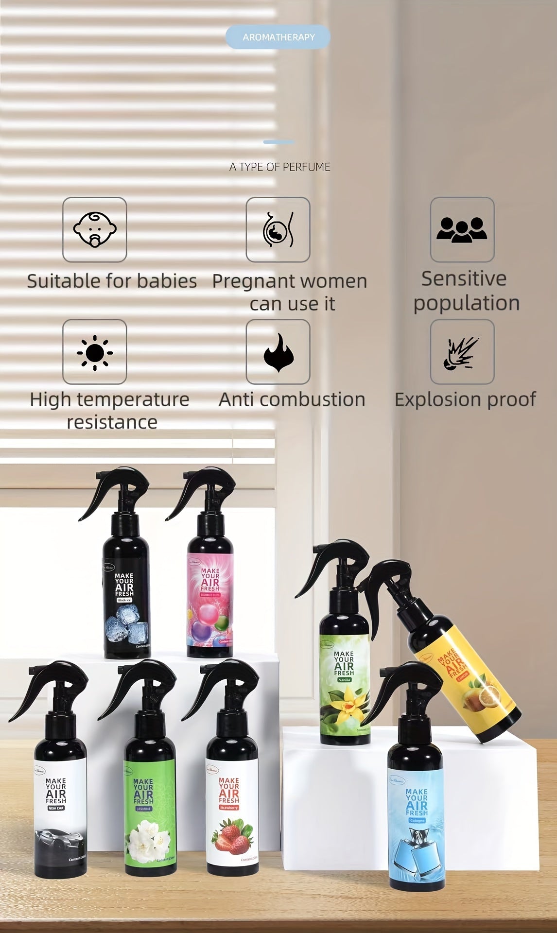 150ML Aromatherapy Bliss Room Spray - Fragrant Room Sprays with Natural Essential Oils, Odor Eliminating Air Freshener for Car, Home, Office, Multipurpose Deodorizer, No Electricity Needed, Perfect for Christmas, Halloween, G