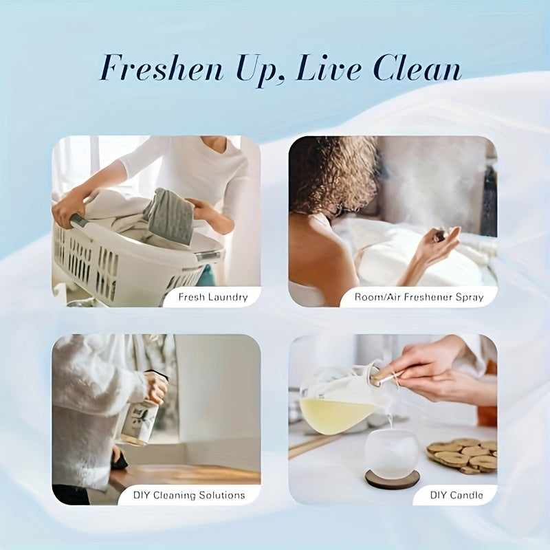 JCLOUD Essential Oils For Laundry, Clean Scent Fragrance Oils Set, Use With Wool Dryer Balls - Fresh Linen, Soft Laundry, Warm Cotton Essential Oils For Diffusers For Home, Natural Fresh Scent, 6x10mL