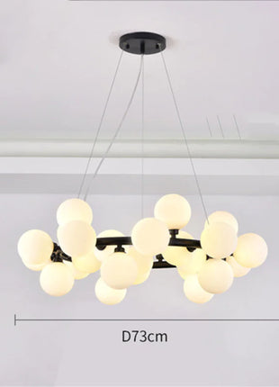 Modern Glass Ball Multi-Head Chandelier
