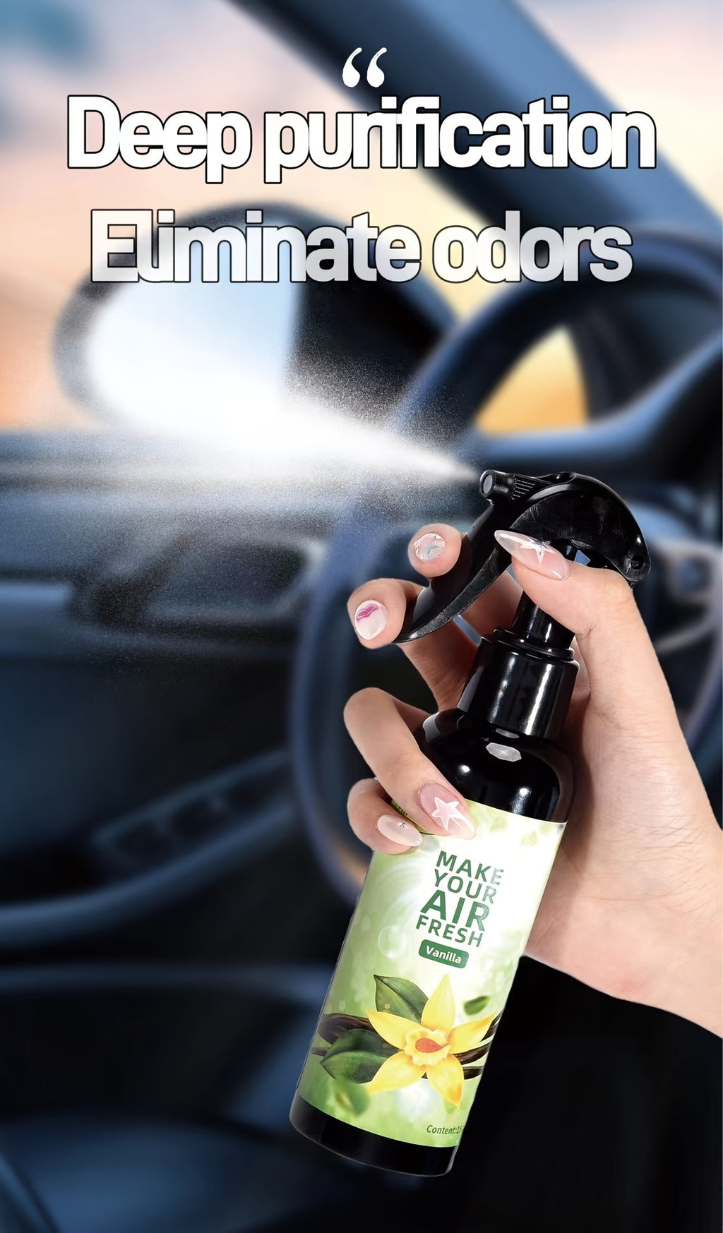 150ML Aromatherapy Bliss Room Spray - Fragrant Room Sprays with Natural Essential Oils, Odor Eliminating Air Freshener for Car, Home, Office, Multipurpose Deodorizer, No Electricity Needed, Perfect for Christmas, Halloween, G
