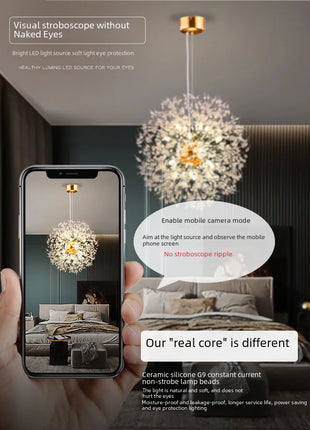 Creative Crystal Dandelion Chandelier for Living Room