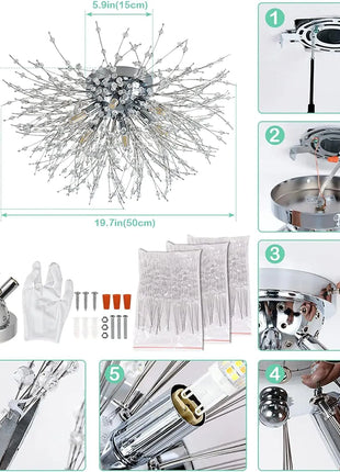 Crystal Recessed Chandelier  Unavailable Platforms- Welfel