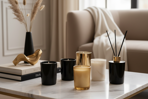 Luxury unlabeled candles