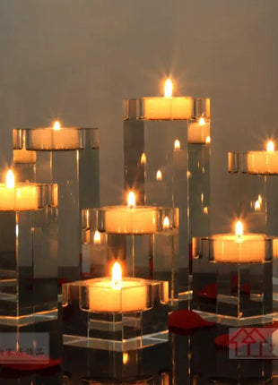 Crystal Candle Holder for Romantic Dinners and Decor