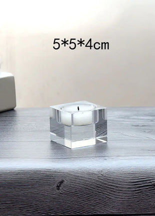 Crystal Candle Holder for Romantic Dinners and Decor