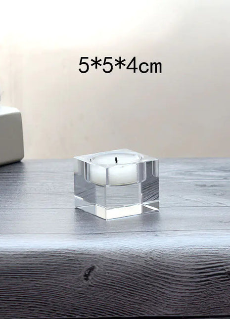 Crystal Candle Holder for Romantic Dinners and Decor