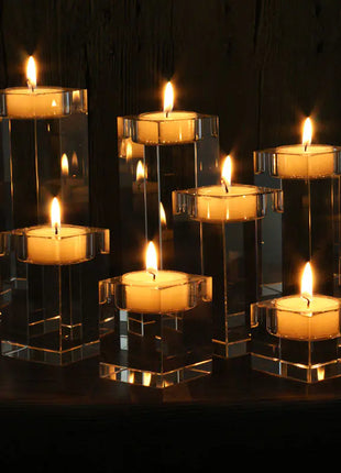 Crystal Candle Holder for Romantic Dinners and Decor