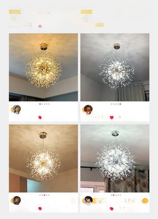 Creative Crystal Dandelion Chandelier for Living Room