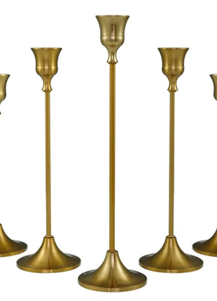 Elegant Vintage Gold Candle Holder